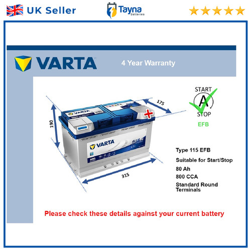 Efb battery fits opel vivaro - efb,