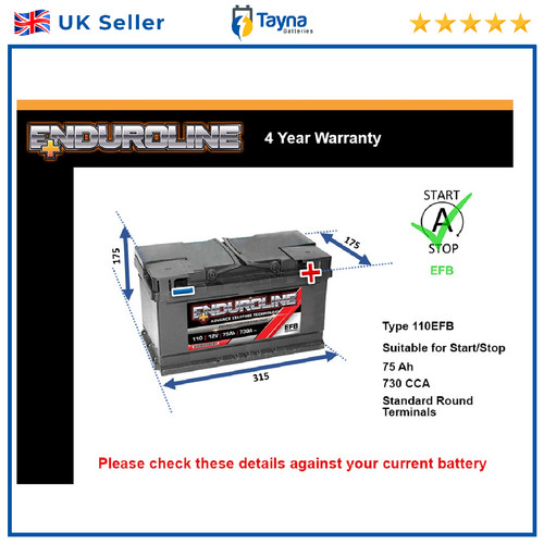 Efb car battery fits opel - efb,