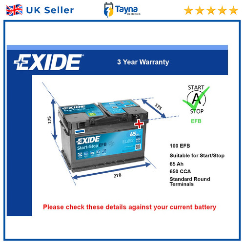 Efb battery fits opel vivaro - battery,